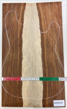 Top Afrik. Koa, 2-tlg. für Bass Neck-thru, Einzelstück #072
